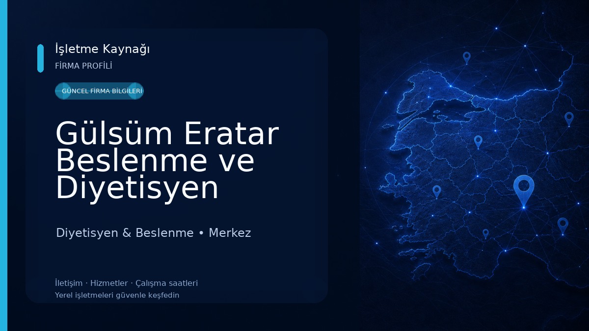 Gülsüm Eratar Beslenme ve Diyetisyen Danışmanlığı Diyetisyen & Beslenme