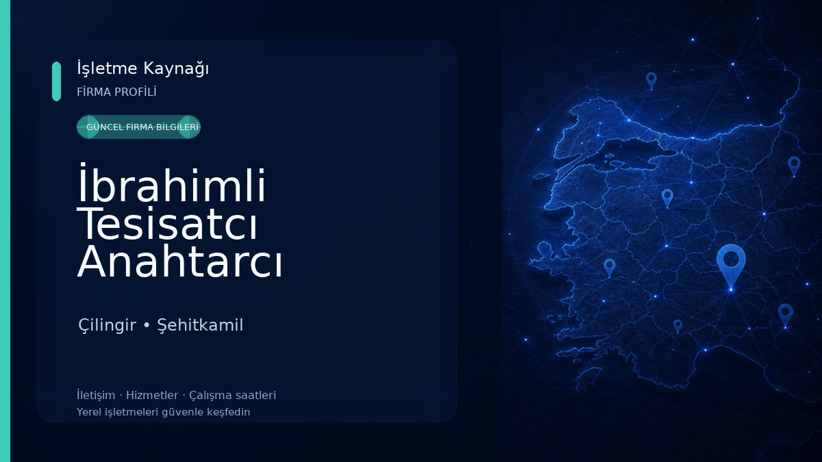 İbrahimli Tesisatcı Anahtarcı Serdar Çilingir