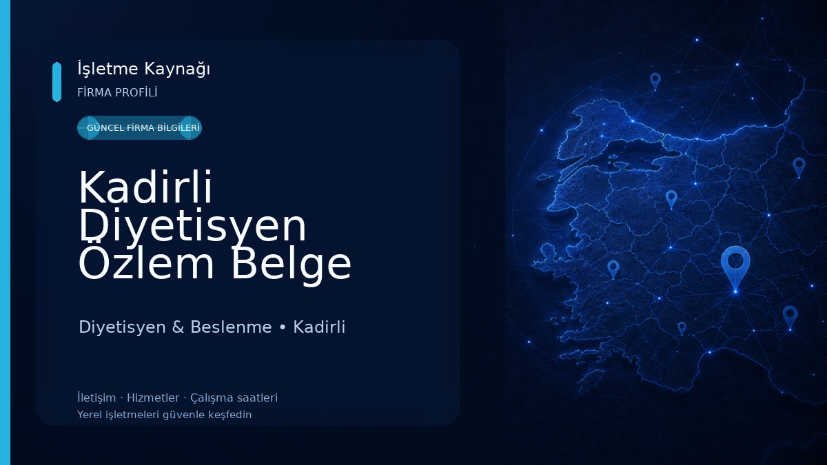 Kadirli Diyetisyen Özlem Belge