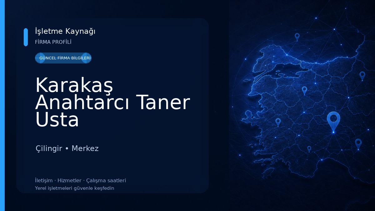 Karakaş Anahtarcı Taner Usta 
