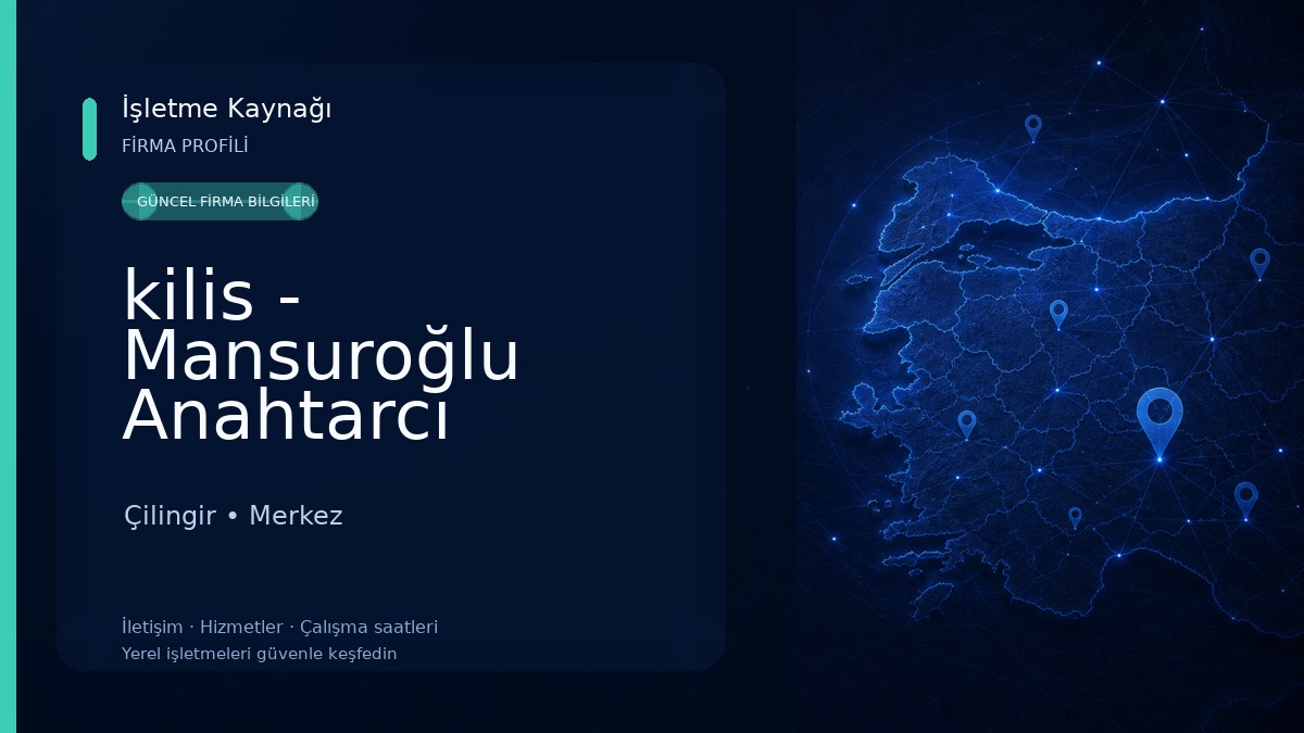kilis - Mansuroğlu Anahtarcı مفاتيح المنصور - كلس Çilingir