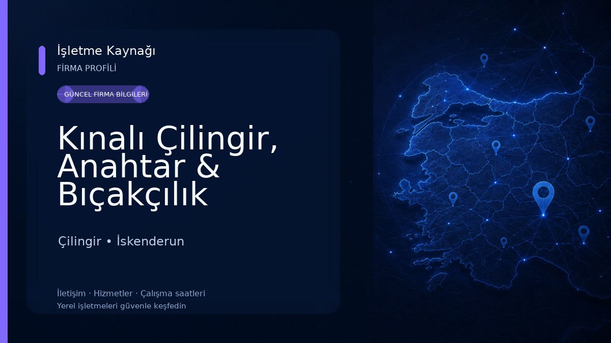 Kınalı Çilingir, Anahtar & Bıçakçılık Çilingir