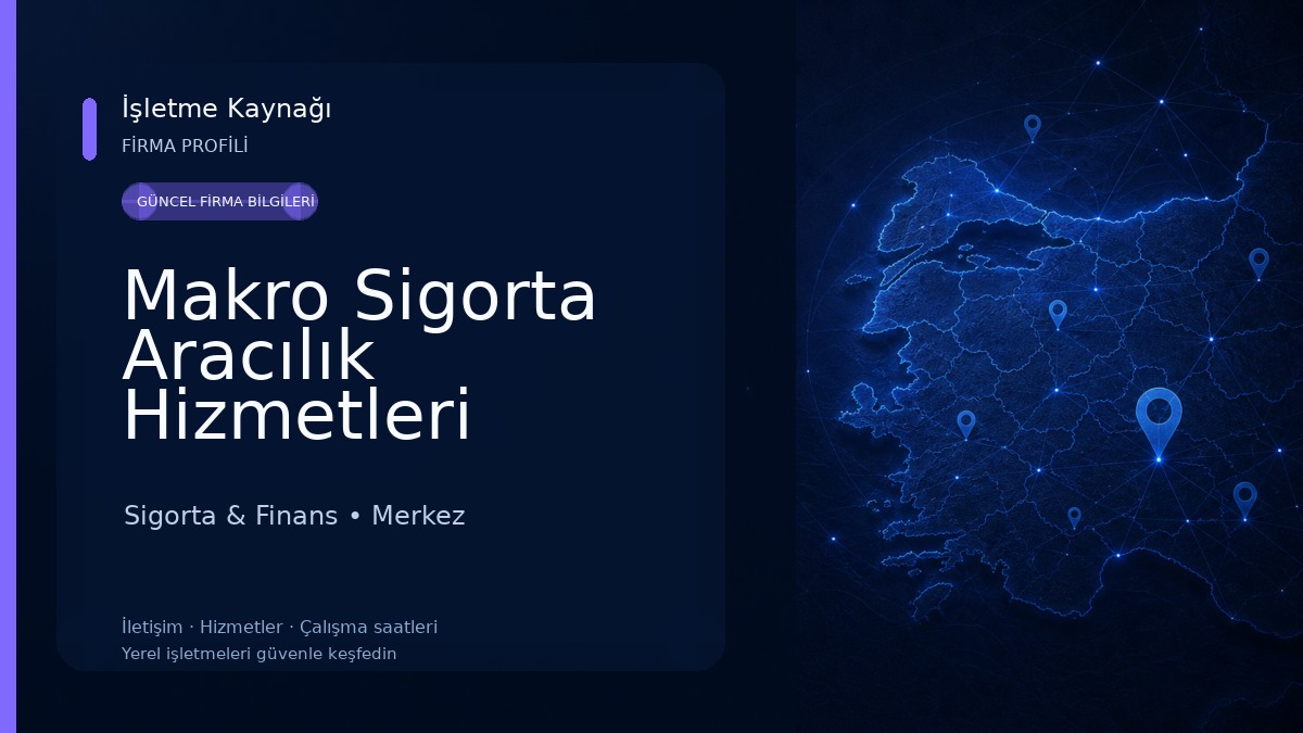 Makro Sigorta Aracılık Hizmetleri Sigorta & Finans