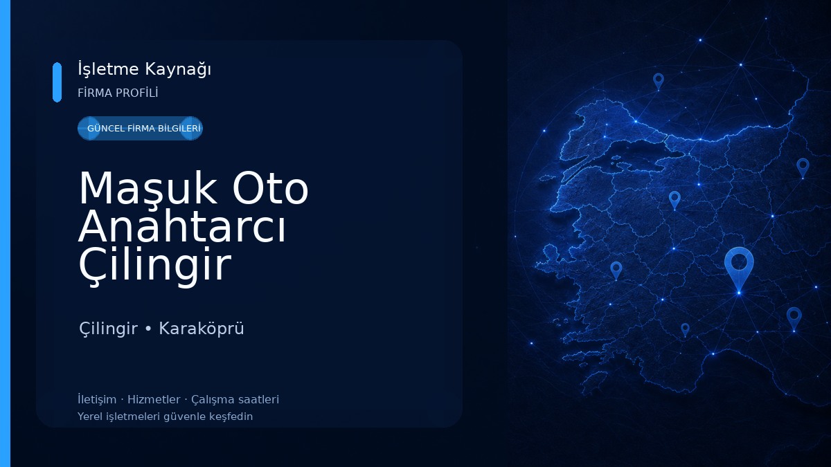 Maşuk Oto Anahtarcı Çilingir Çilingir