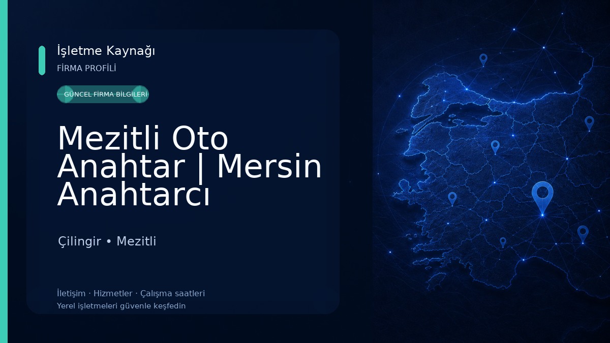Mezitli Oto Anahtar | Mersin Anahtarcı Çilingir