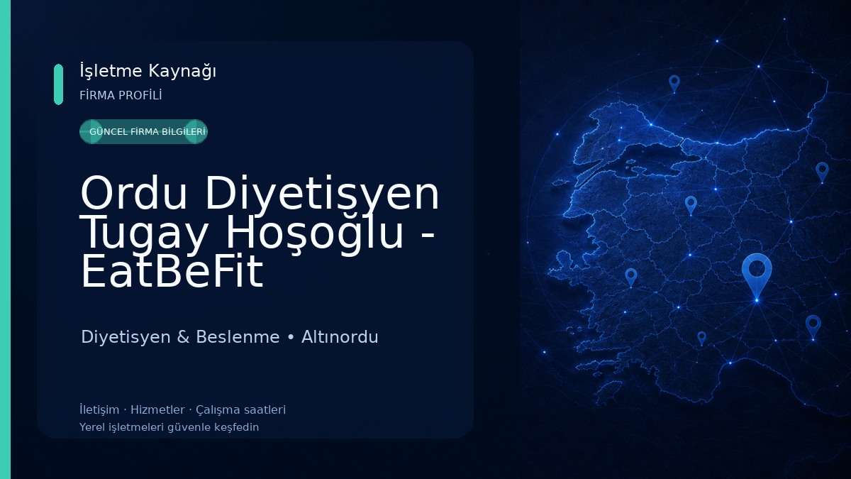 Ordu Diyetisyen Tugay Hoşoğlu - EatBeFit Diyetisyen & Beslenme