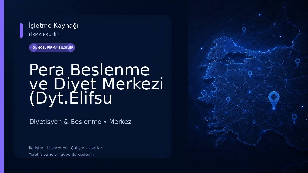 Pera Beslenme ve Diyet Merkezi (Dyt.Elifsu Keyik) Diyetisyen & Beslenme