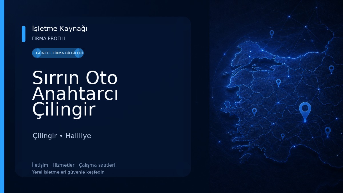 Sırrın Oto Anahtarcı Çilingir Çilingir