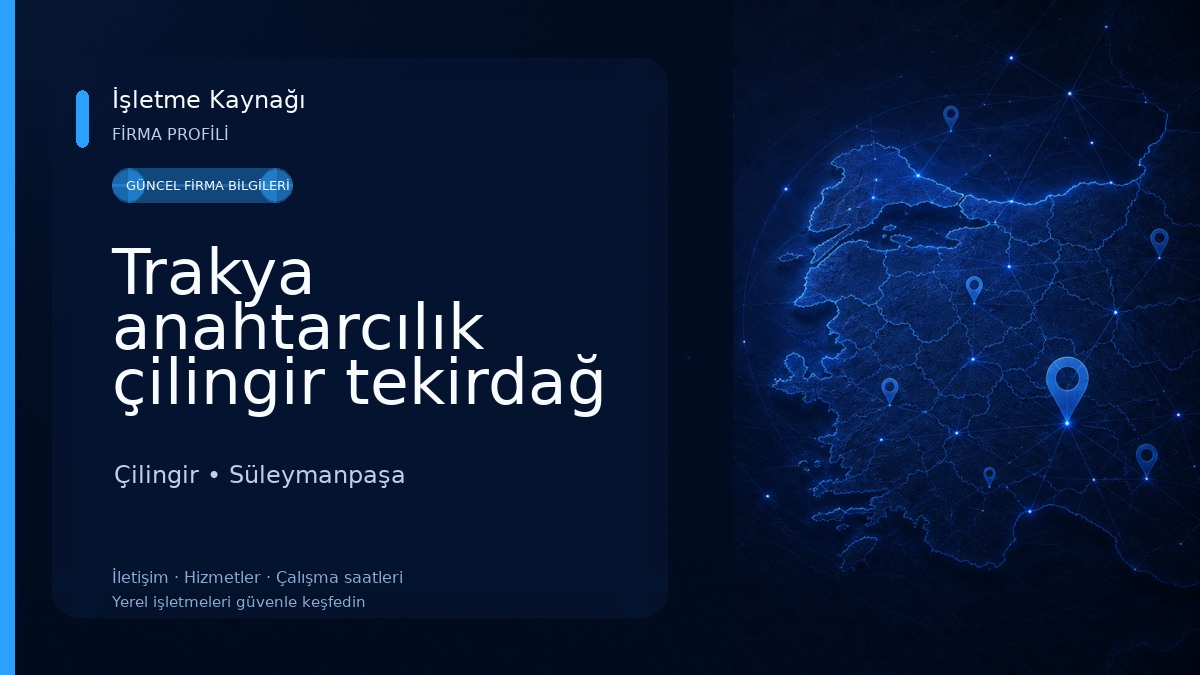 Trakya anahtarcılık çilingir tekirdağ 