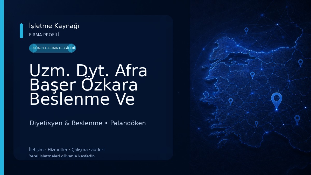 Uzm. Dyt. Afra Başer Özkara Beslenme Ve Danışmanlık Merkezi Diyetisyen & Beslenme