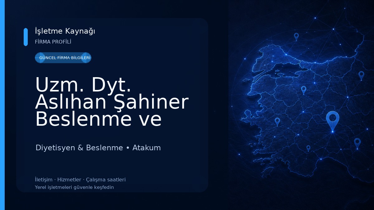 Uzm. Dyt. Aslıhan Şahiner Beslenme ve Diyet Kliniği, Diyetisyen Diyetisyen & Beslenme