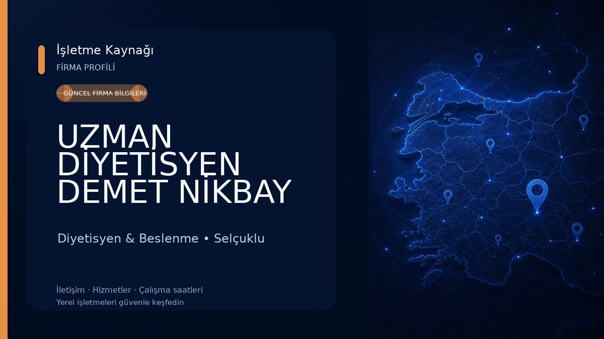 UZMAN DİYETİSYEN DEMET NİKBAY BESLENME VE DİYET DANIŞMANLIĞI