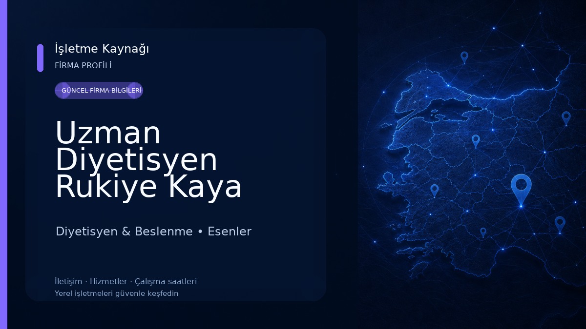 Uzman Diyetisyen Rukiye Kaya Beslenme & Diyet Danışmanlığı