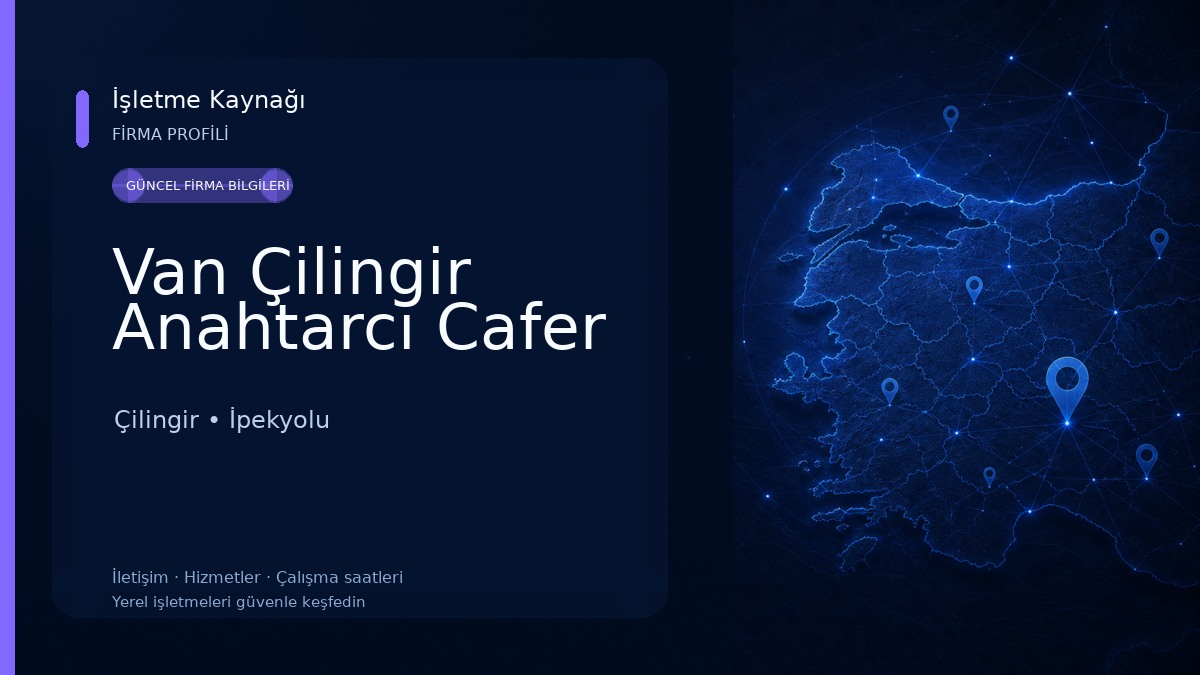 Van Çilingir Anahtarcı Cafer Çilingir
