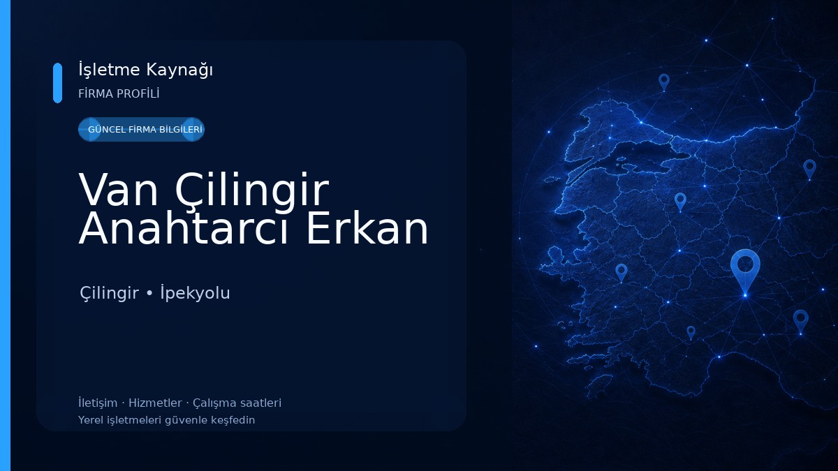 Van Çilingir Anahtarcı Erkan Çilingir